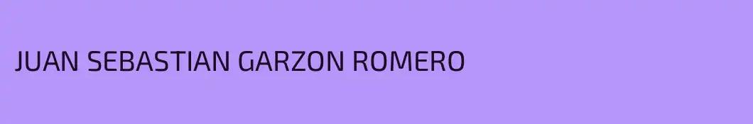 JUAN SEBASTIAN GARZON ROMERO
